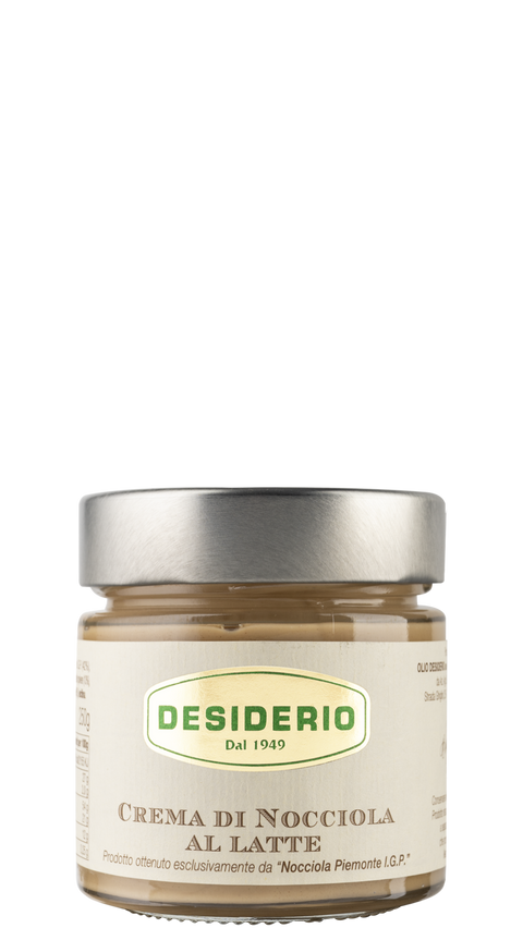 Crema di nocciole al latte