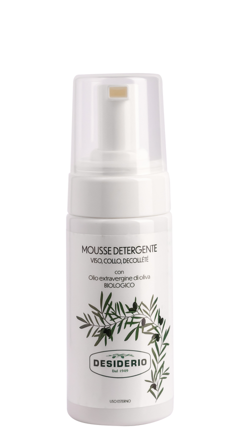 Mousse detergente viso, collo, decollété